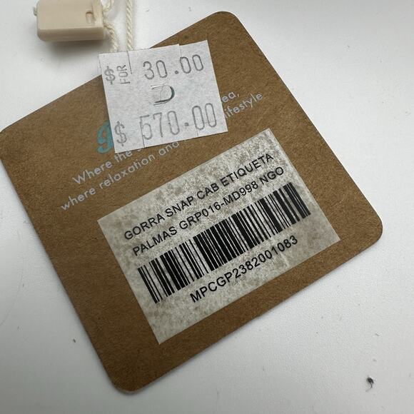 Pier 27 Cancun Men's Baseball Cap Hat Strap back Black - Picture 3 of 8